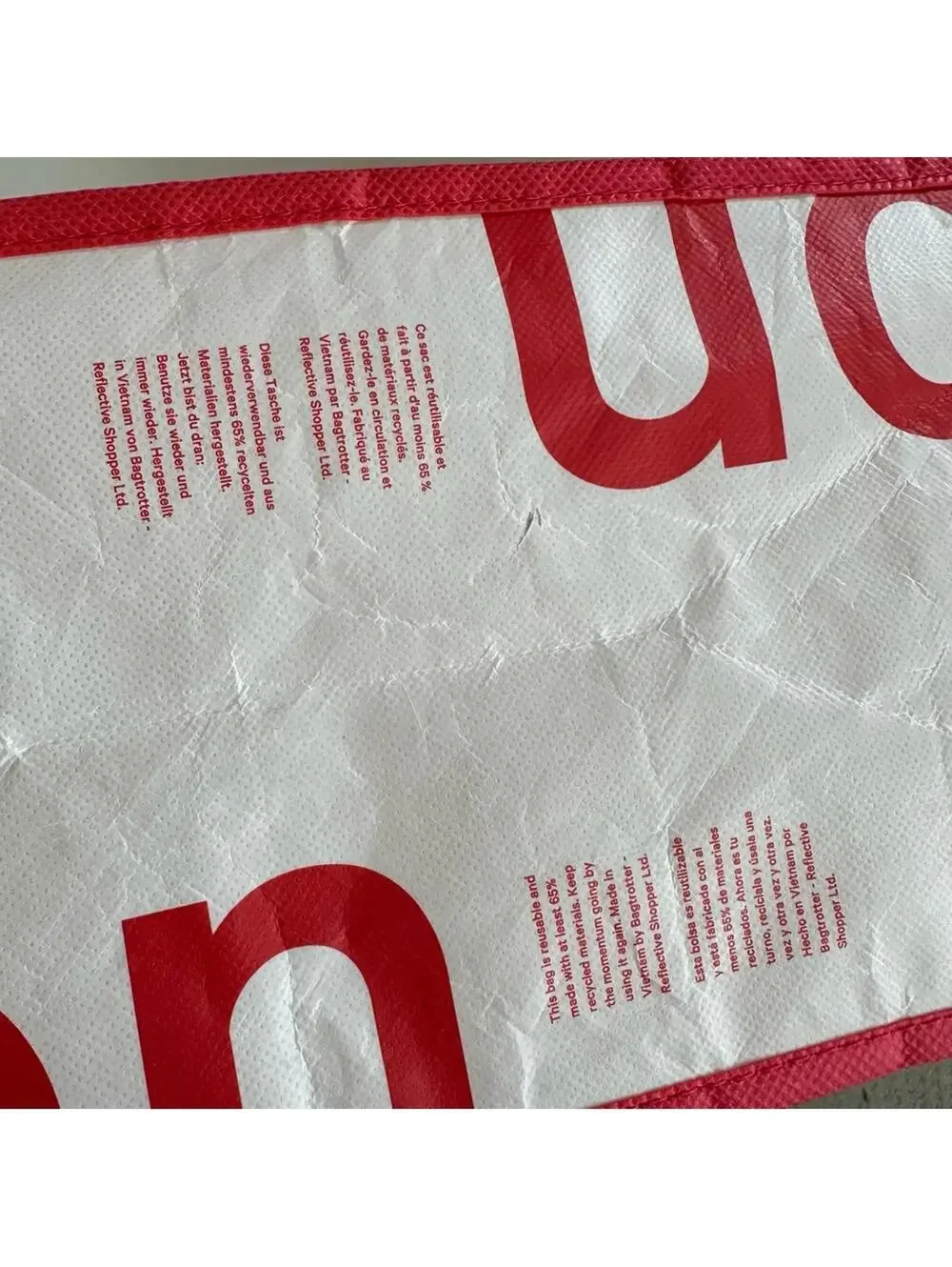 Lululemon Red Reusable Tote Bag